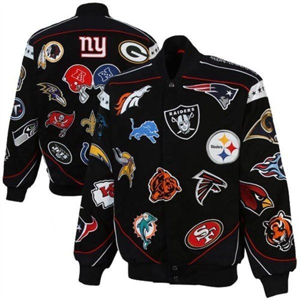 NFL NEW COLLAGE TWILL TEAM LOGO JACKET BY GIII ALL NEW FOR 2012