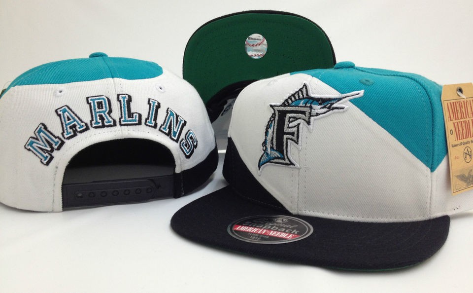 Florida Marlins AMERICAN NEEDLE BLOCKHEAD Snapback Hat Cap FAST 