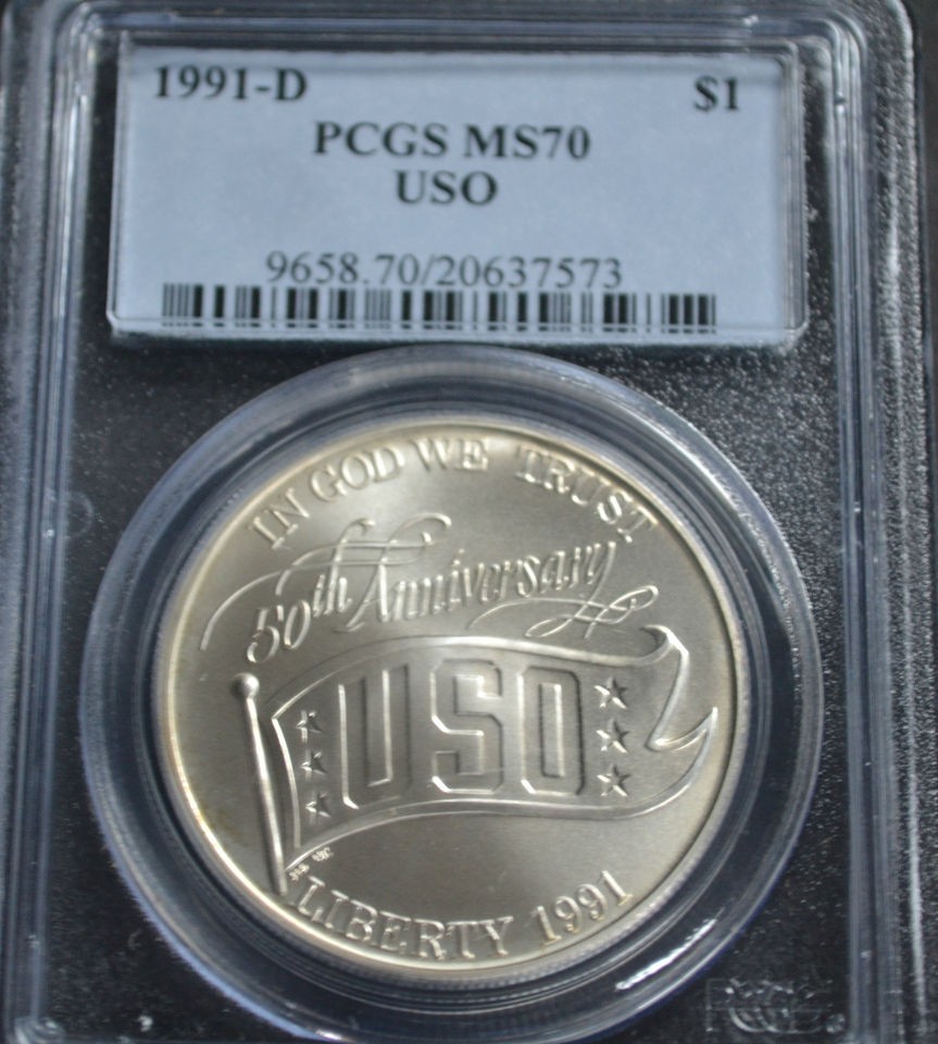 1991 D USO MS 70 COMMEMORATIVE US SILVER COIN LT 830