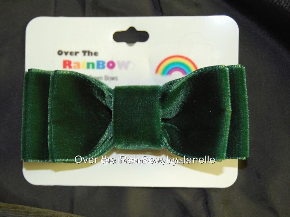 Velvet Christmas Bow Tie Hair Bows Hand Sewn Girls 3 Inch U Pick 