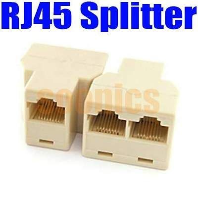 RJ45 LAN Ethernet Network Splitter Adapter Extender Cable Coupler 