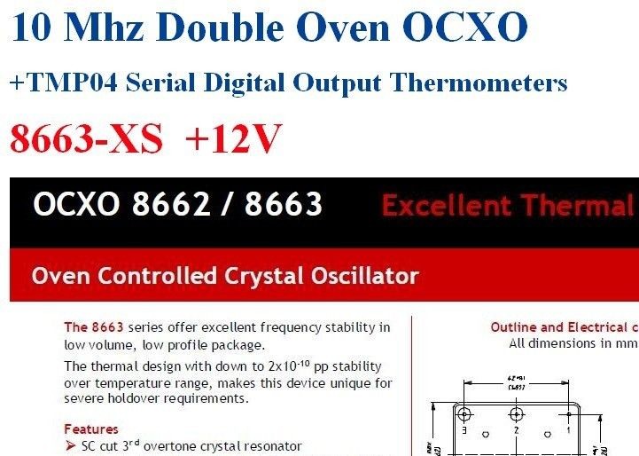 10 Mhz Double Oven OCXO +TMP04 8663 XS +12V