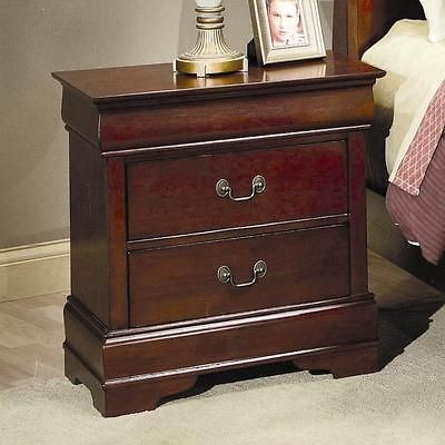 Giusta Dark Cherry 2 Drawer Nightstand   Dark Cherry 2 Drawer 