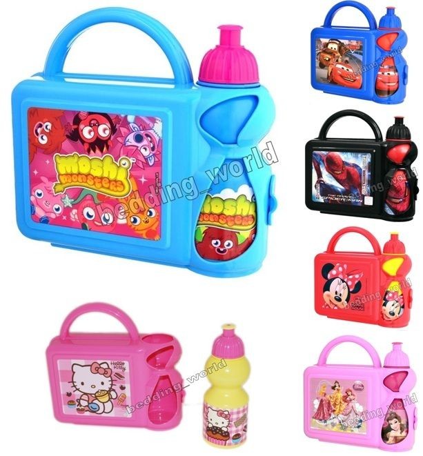 KIDS LUNCH BAGS BOX & SPORTS WATER BOTTLE SCHOOL NOVELTY DISNEY & TV 