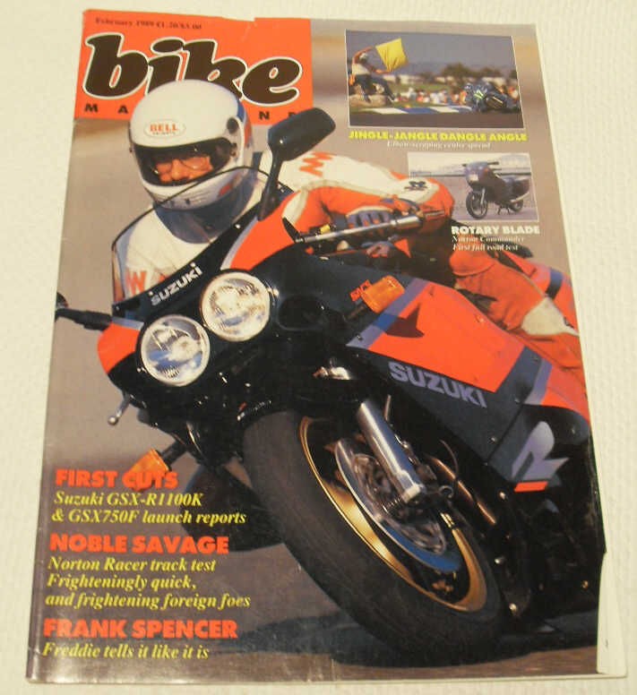 BIKE 2/89 Suzuki GSX R1100K GS550 Norton Commander RC588 Moto Guzzi Le 