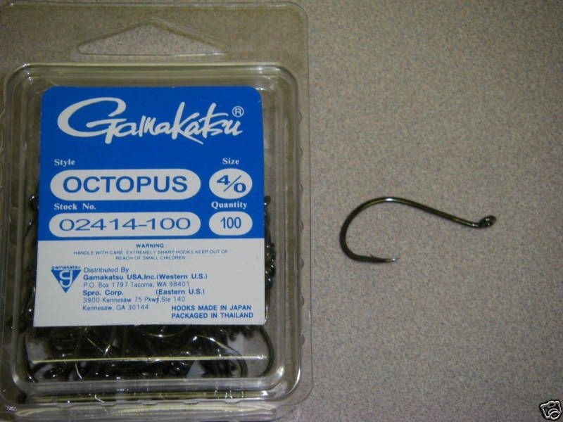 GAMAKATSU OCTOPUS 100 PK SIZE 4/0 STOCK #02414 100 NSB