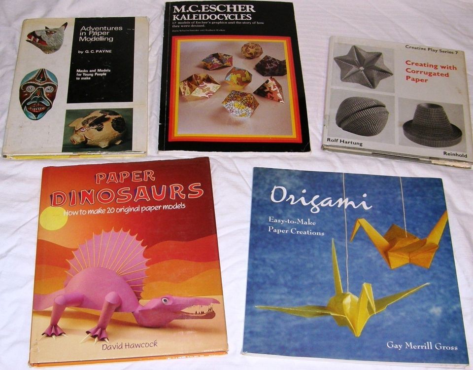   Paper MC Escher Masks Kaleidocycles Corrugated Dinosaurs Origami Books