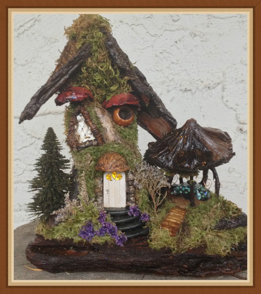   Gazebo Handcrafted OOAK Garden Art Tree Flowers Furniture Moondove