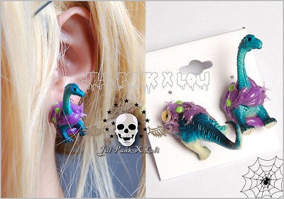   punk visual cartoon fantasy Mr. Adonis Titanosaurus Dino cameo earring