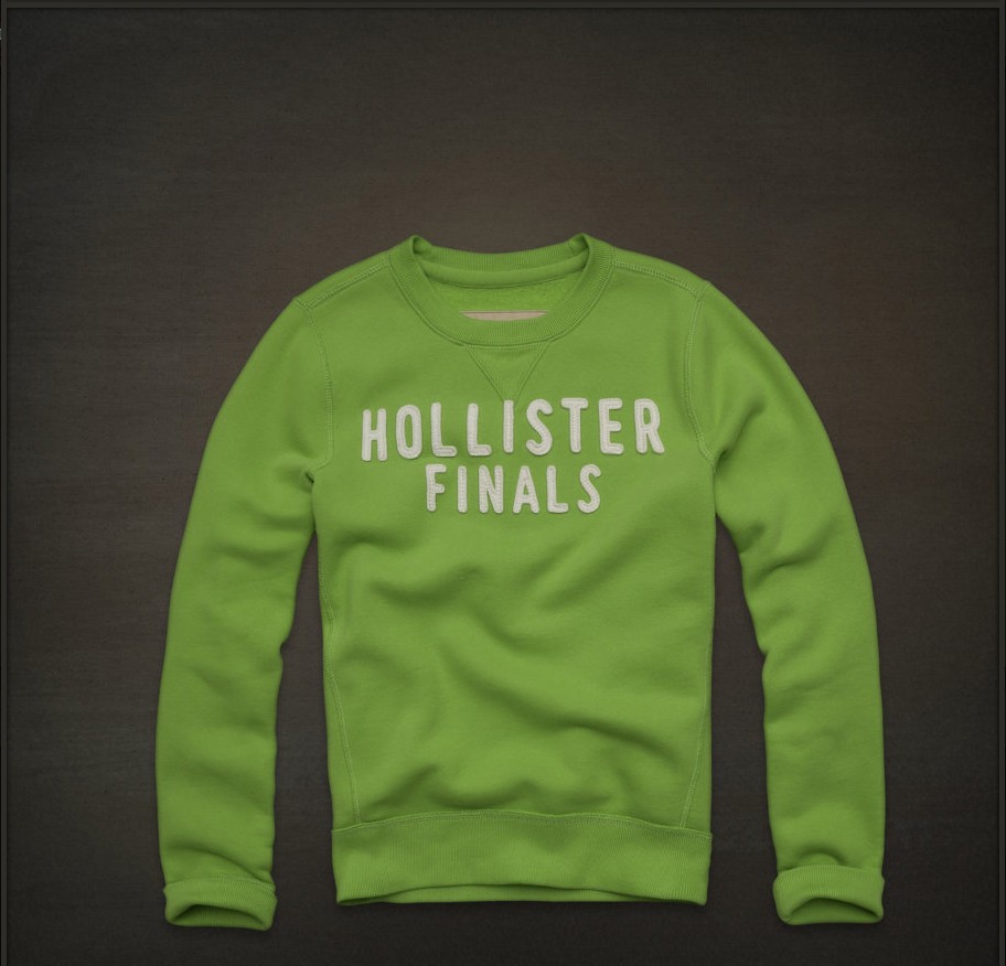 NWT HOLLISTER BY ABERCROMBIE MENS XL EMERALD COVE GREEN SWEATSHIRT NEW 