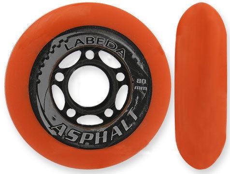 New 8 Labeda Gripper Asphalt Outdoor Wheels   Orange