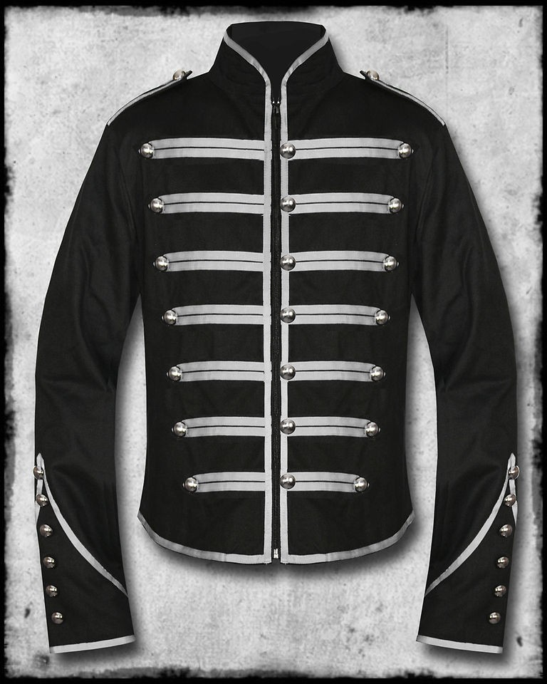 JAWBREAKER SILVER BLACK PARADE STEAMPUNK EMO MILITARY DRUMMER TUNIC 