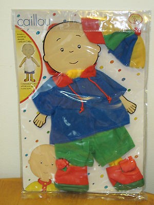 Caillou Made Of Cardboard With Clothes Shirt Pants Hat Shoes NEW