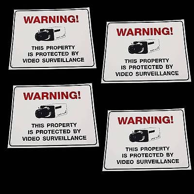   OUTDOOR SURVEILLANCE SECURITY VIDEO CCTV CAMERAS WARNING SIGNS