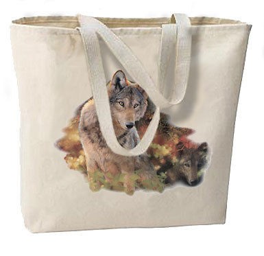 The Watchers WOLVES NEW Oversize Canvas Tote Bag Free Ship US All 