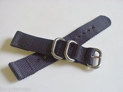   Blue 2pc UTC Pro military dive watch strap band fits 24mm Maratac ZULU