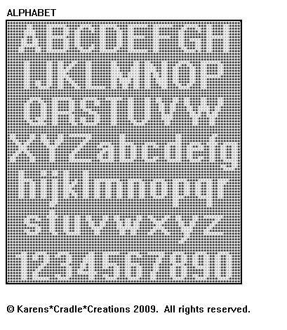 filet crochet alphabet pattern on popscreen