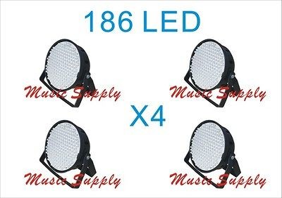 LOT DJ 186 LED LIGHT RGBW PAR 64 DMX STAGE PARTY SHOW 4PCS