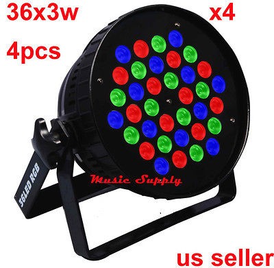 NEW LOT DJ 36x3w LED LIGHTS RGB PAR 64 108watt DMX EFFECTS STAGE PARTY 