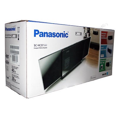 NEW Panasonic SC HC37 Compact Home Audio Stereo System Slim CD Player 