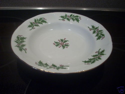 Chodziez Holly Berries Soup Pasta Bowl China Poland