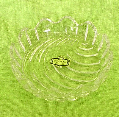 Mini Zajecar Swirl Crystal Dish 24% Lead Crystal New with Label