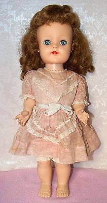   1954 56 straight KNEES ideal POSIE doll   walker with cryer 17 tall