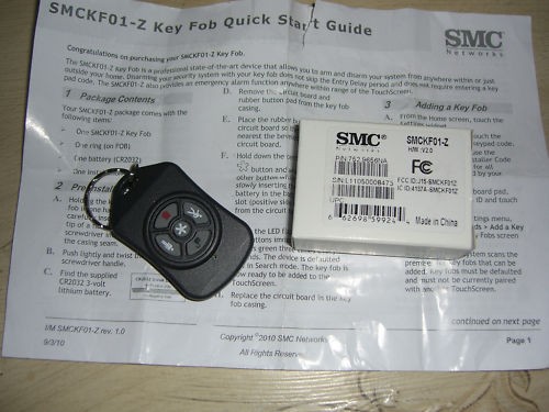 SMC UCONTROL SECURITY KEY FOB SMCKF01 5BUTTON GE ADEMCO