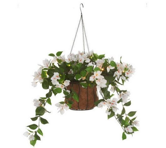 Bethlehem Lights Battery Operated Bougainvillea Hanging Basket w/ LEDs 