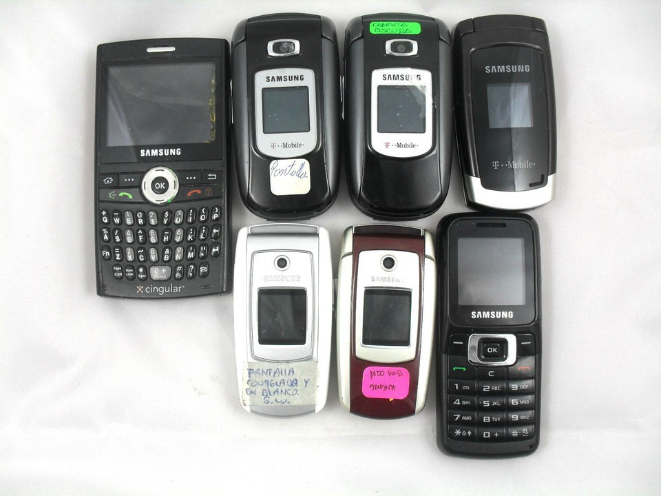 LOT SAMSUNG M140 T309 C516 A127 T219 i607 BAR & FLIP GSM PHONES 