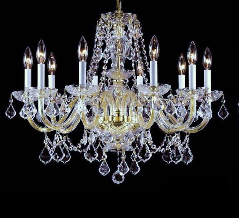 Chandelier Crystal GOLD OR SILVER 10 Light Swarovski