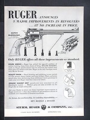 1960 RUGER Improved old mod SUPER BLACKHAWK 44 Magnum Revolver 