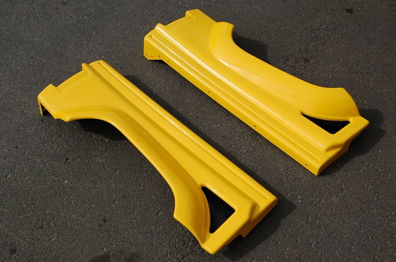 YAMAHA RHINO 660 700 450 YELLOW REAR FENDERS PLASTICS