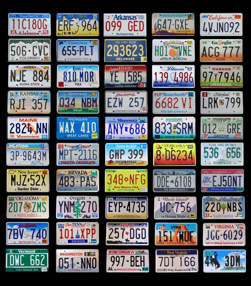 50 United States License Plates Set Number Usa Best Value Lot Art On Popscreen