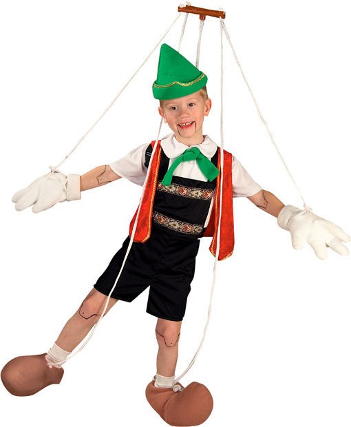 Childs Pinocchio Puppet Halloween Costume Sm 4 6