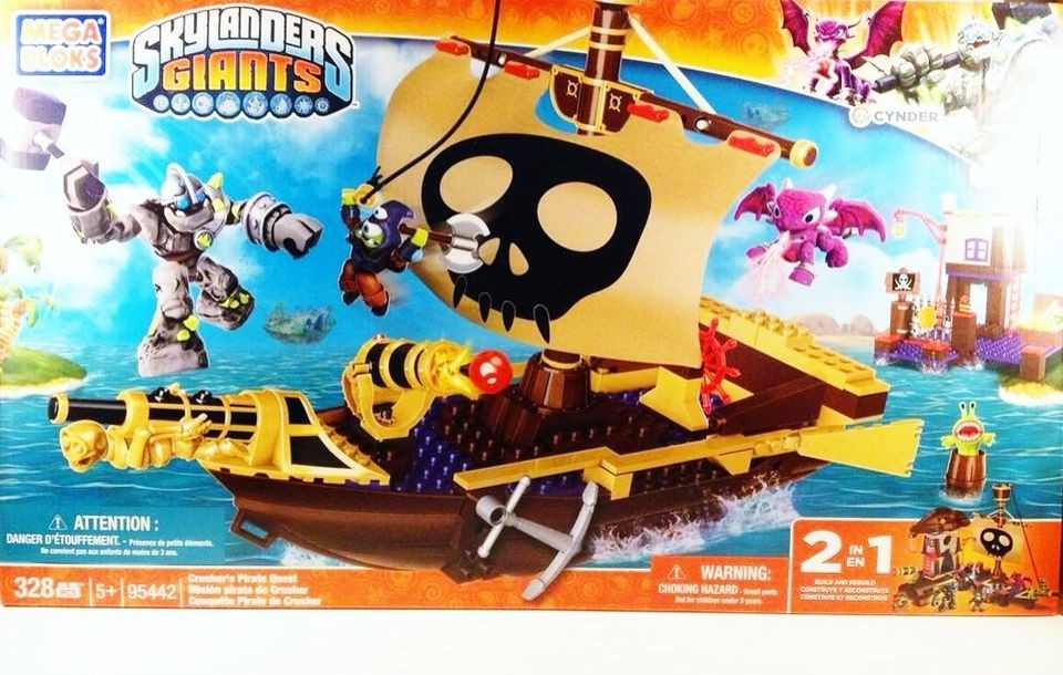   GIANTS 328 Piece Mega Bloks Crushers Pirate Quest + Cynder