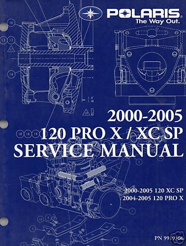 2000 2005 POLARIS 120 PRO X & XC SP SERVICE MANUAL CD