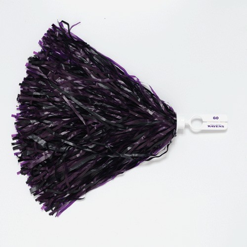 Baltimore Ravens Set of 2 Rooter Pom Poms Officially Licensed NFL New 