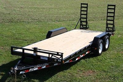 NEW 2013 20 PJ HEAVY EQUIPMENT TRAILER 14000# GVWR, LED LIGHTS, ADJ 