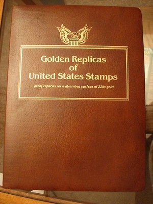 GOLDEN REPLICAS OF THE UNTIED STATES STAMPS  22kt GOLD SURFACE   63 