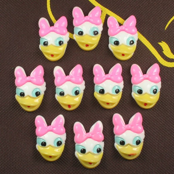 LOT 10pcs Resin Daisy Duck Flatbacks Scrapbooking Hair Bow Center 