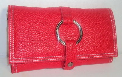 NEW Prezerve RED Wallet size Jewelry travel Organizer