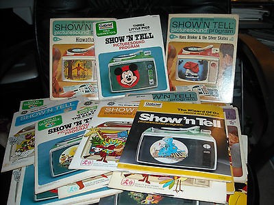 HUGE LOT OF SHOWN TELL PICTURESOUND PROGRAMS 1960S 1970S