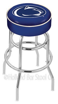 Penn State Nittany Lions L7C1 Chrome Double Ring Swivel Bar Stool w/ 4 