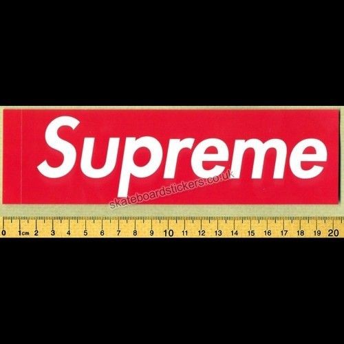 Supreme Box Logo Skateboard Clothing Sticker Red NYC skate bmx street