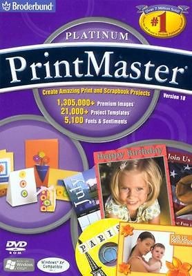 NEW PRINTMASTER 18 PLATINUM PC XP/VISTA SEALED NEW IN BOX