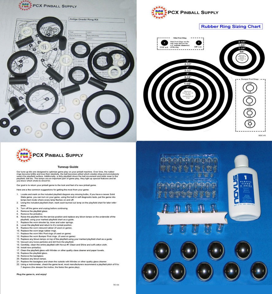 1993 Bally/Midway Judge Dredd Pinball Tune up Kit