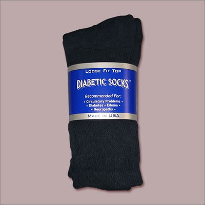 Womens Crew Diabetic Socks ~ 3 Pair ~ Made in the USA ~ New ~ Size 9 