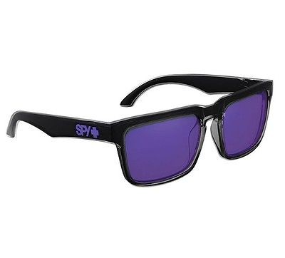 SPY OPTIC HELM SUNGLASSES BLACK ICE w/ PURPLE SPECTRA LENS NEW 