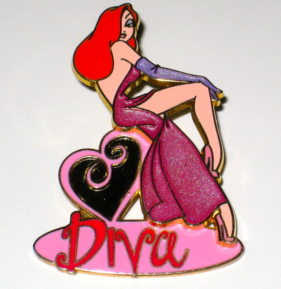 Disney Pin✿Jessica Rabbit✿Sexy Diva✿Pink Hearts✿High Heels 